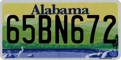 AL license plate 65BN672
