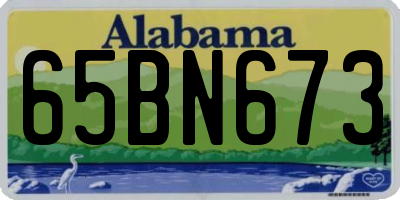 AL license plate 65BN673