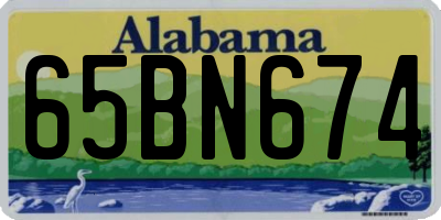 AL license plate 65BN674