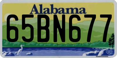 AL license plate 65BN677
