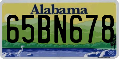 AL license plate 65BN678