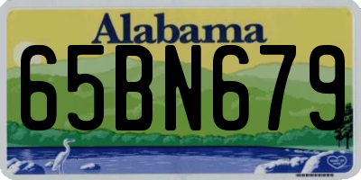 AL license plate 65BN679