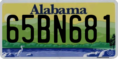 AL license plate 65BN681