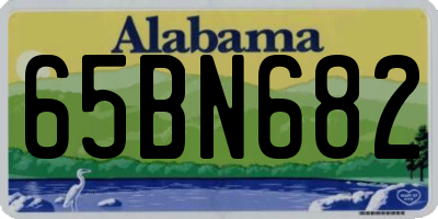 AL license plate 65BN682
