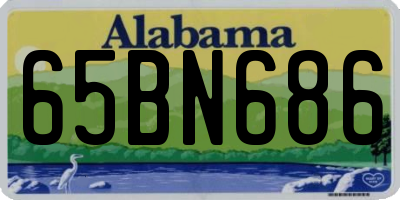 AL license plate 65BN686
