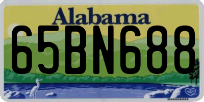 AL license plate 65BN688