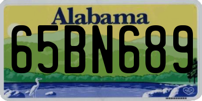 AL license plate 65BN689