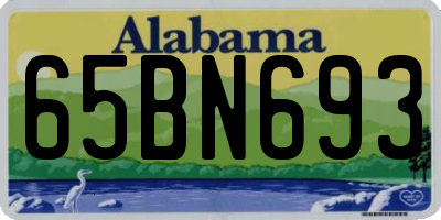 AL license plate 65BN693