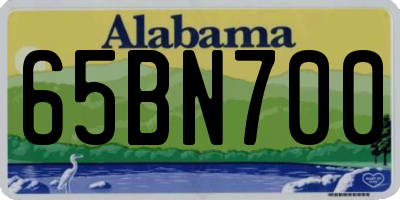 AL license plate 65BN700
