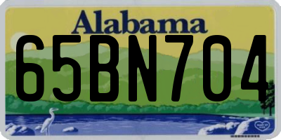 AL license plate 65BN704