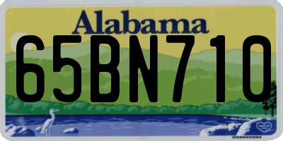 AL license plate 65BN710
