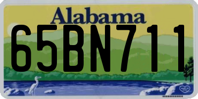 AL license plate 65BN711