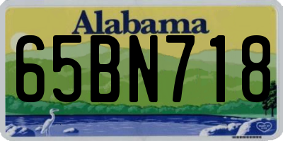 AL license plate 65BN718