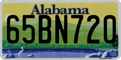 AL license plate 65BN720