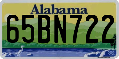 AL license plate 65BN722