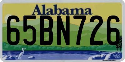 AL license plate 65BN726