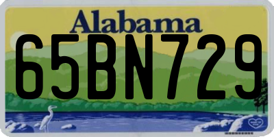 AL license plate 65BN729