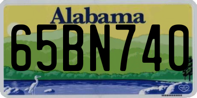 AL license plate 65BN740