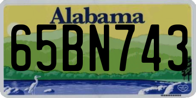 AL license plate 65BN743