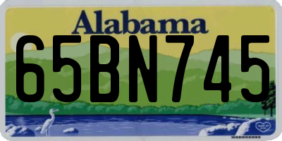 AL license plate 65BN745