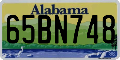 AL license plate 65BN748