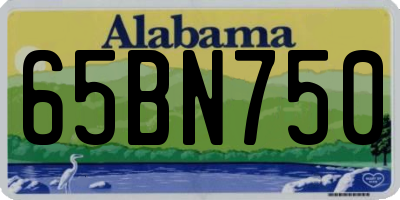 AL license plate 65BN750