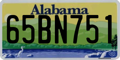 AL license plate 65BN751