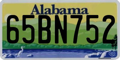 AL license plate 65BN752