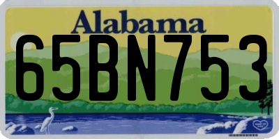 AL license plate 65BN753
