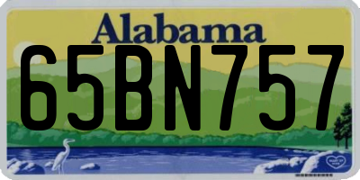 AL license plate 65BN757