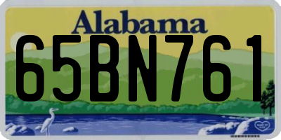 AL license plate 65BN761