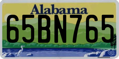 AL license plate 65BN765