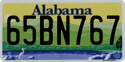 AL license plate 65BN767