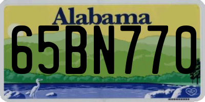 AL license plate 65BN770
