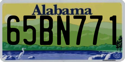 AL license plate 65BN771
