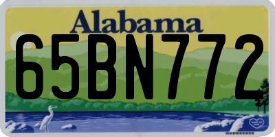 AL license plate 65BN772