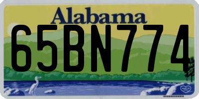 AL license plate 65BN774