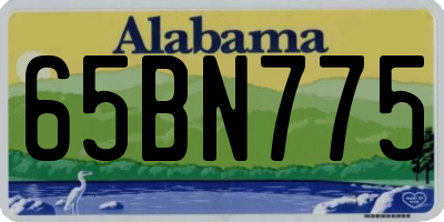 AL license plate 65BN775
