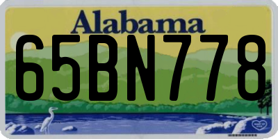 AL license plate 65BN778