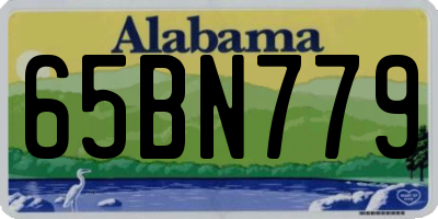 AL license plate 65BN779