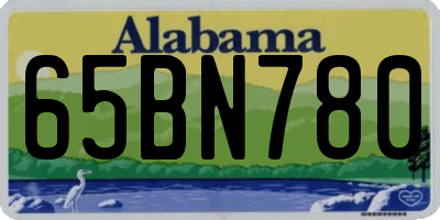 AL license plate 65BN780