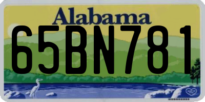 AL license plate 65BN781