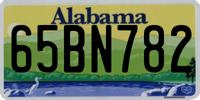 AL license plate 65BN782