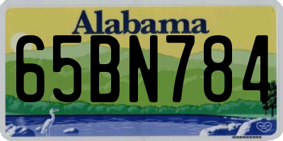 AL license plate 65BN784