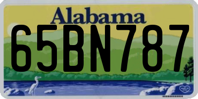 AL license plate 65BN787