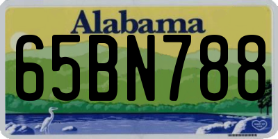 AL license plate 65BN788