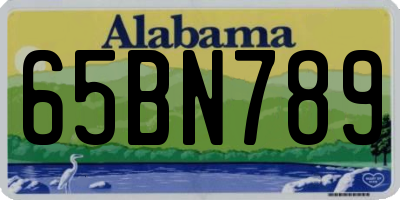 AL license plate 65BN789