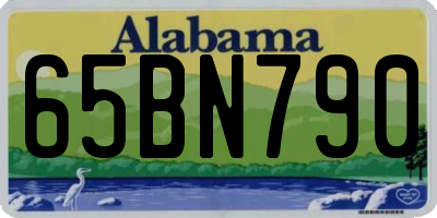 AL license plate 65BN790