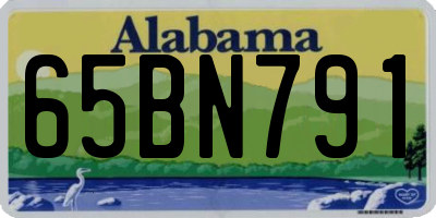 AL license plate 65BN791