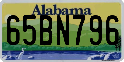 AL license plate 65BN796